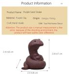 Cute Purple Clay Snake Tea Pet for Decor