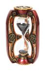 Red Steampunk Sand Timer Hourglass Figurine - 16cm