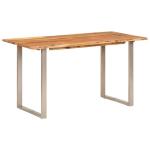 Acacia Wood Dining Table with Steel Legs - Industrial