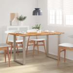 Acacia Wood Dining Table with Steel Legs - Industrial