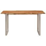 Acacia Wood Dining Table with Steel Legs - Industrial