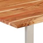 Acacia Wood Dining Table with Steel Legs - Industrial