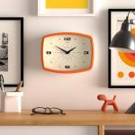 Retro Orange Movie Wall Clock - 25cm Design