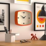 Retro Orange Movie Wall Clock - 25cm Design