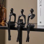 Abstract Black Resin Statue for Modern Home Decor