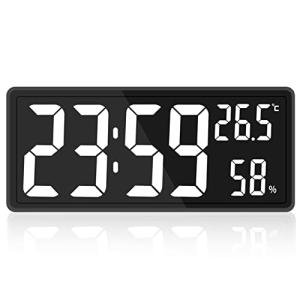 LED Digital Wall Clock with Temperature & Humidity