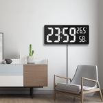 LED Digital Wall Clock with Temperature & Humidity