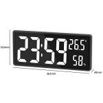 LED Digital Wall Clock with Temperature & Humidity