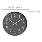 Silent 12-Inch Wall Clock with Big Numbers