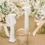 Mini Roman Pillar Candle Holders - Set of 4