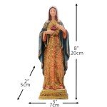 Virgin Mary Sacred Heart Resin Statue Figurine