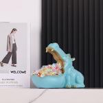 Hippo Figurine Candy Dish and Key Bowl