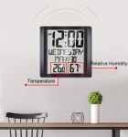 Lancoon Large Screen Digital Wall Clock with Temp Display