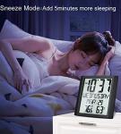 Lancoon Large Screen Digital Wall Clock with Temp Display