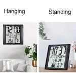 Lancoon Large Screen Digital Wall Clock with Temp Display