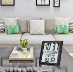 Lancoon Large Screen Digital Wall Clock with Temp Display