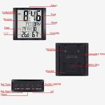 Lancoon Large Screen Digital Wall Clock with Temp Display