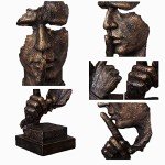 Modern Office Sculpture: Silence is Golden Art