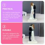 Bride and Groom Cake Topper Sculpture Decor