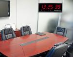 Large LED Digital Wall Clock with Indoor Temperature