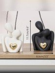 Abstract Ceramic Couple Sculpture for Home Decor