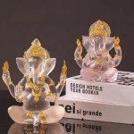 Lord Ganesha Glass Statue for Home Decor
