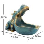 Aboxoo Fun Hippo Resin Statue and Candy Dish