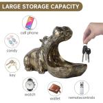 Whimsical Hippo Resin Statue and Candy Dish