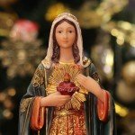 Virgin Mary Sacred Heart Resin Statue Figurine