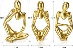 Gold Thinker Statue - Abstract Art Decor