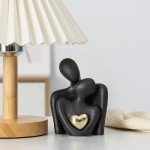 Abstract Ceramic Couple Sculpture for Home Decor