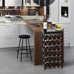 VASMIA 6-Level Bamboo Wine Rack for 24 Bottles