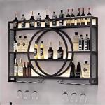 Black Wall Mounted 3-Tier Wine Rack