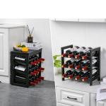 VASMIA 6-Level Bamboo Wine Rack for 24 Bottles
