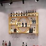 Black Wall Mounted 3-Tier Wine Rack