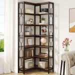 Tribesigns 7-Tier Rustic Industrial Corner Shelf