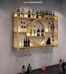 Black Wall Mounted 3-Tier Wine Rack