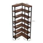 Tribesigns 7-Tier Rustic Industrial Corner Shelf