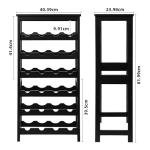 VASMIA 6-Level Bamboo Wine Rack for 24 Bottles