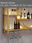 Black Wall Mounted 3-Tier Wine Rack