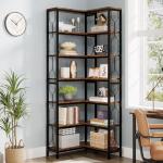 Tribesigns 7-Tier Rustic Industrial Corner Shelf