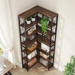 Tribesigns 7-Tier Rustic Industrial Corner Shelf