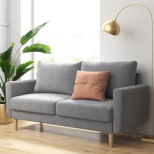 Zinus York 2-Seater Sofa in Grey Fabric