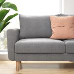 Zinus York 2-Seater Sofa in Grey Fabric