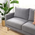 Zinus York 2-Seater Sofa in Grey Fabric