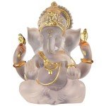 Lord Ganesha Glass Statue for Home Decor
