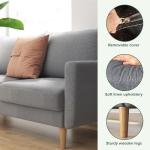 Zinus York 2-Seater Sofa in Grey Fabric