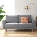 Zinus York 2-Seater Sofa in Grey Fabric