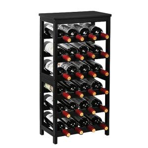 VASMIA 6-Level Bamboo Wine Rack for 24 Bottles