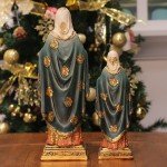 Virgin Mary Sacred Heart Resin Statue Figurine